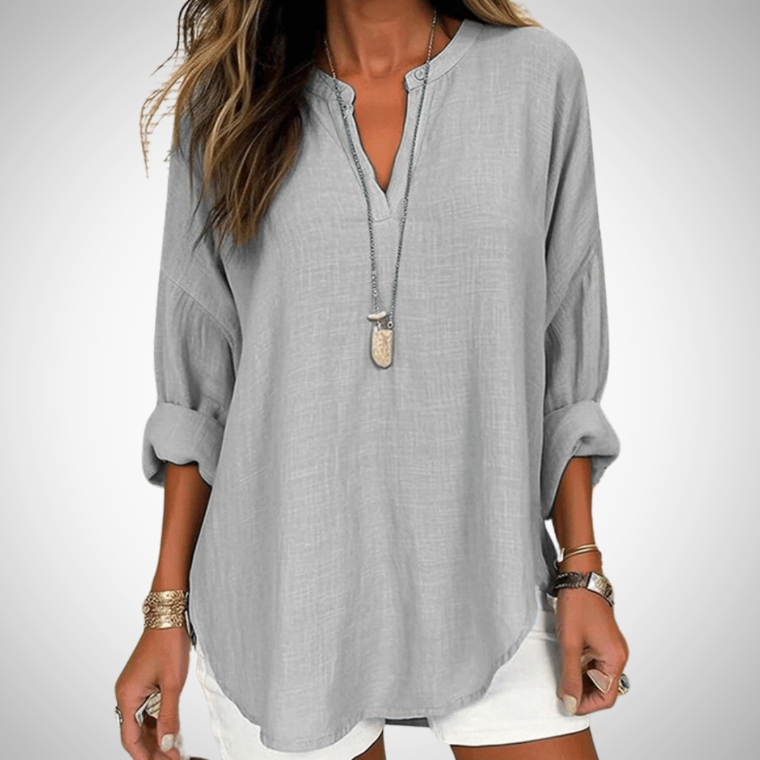 Casual linen shirt for women | Abelia -4