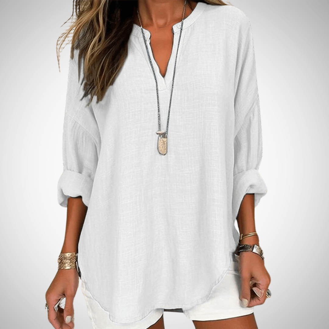 Casual linen shirt for women | Abelia -2