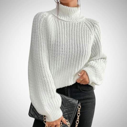 Turtleneck knit sweater for women | Lilou -1