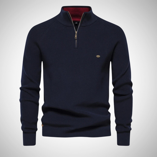 Classic quart zip sweater for men | Benois -1
