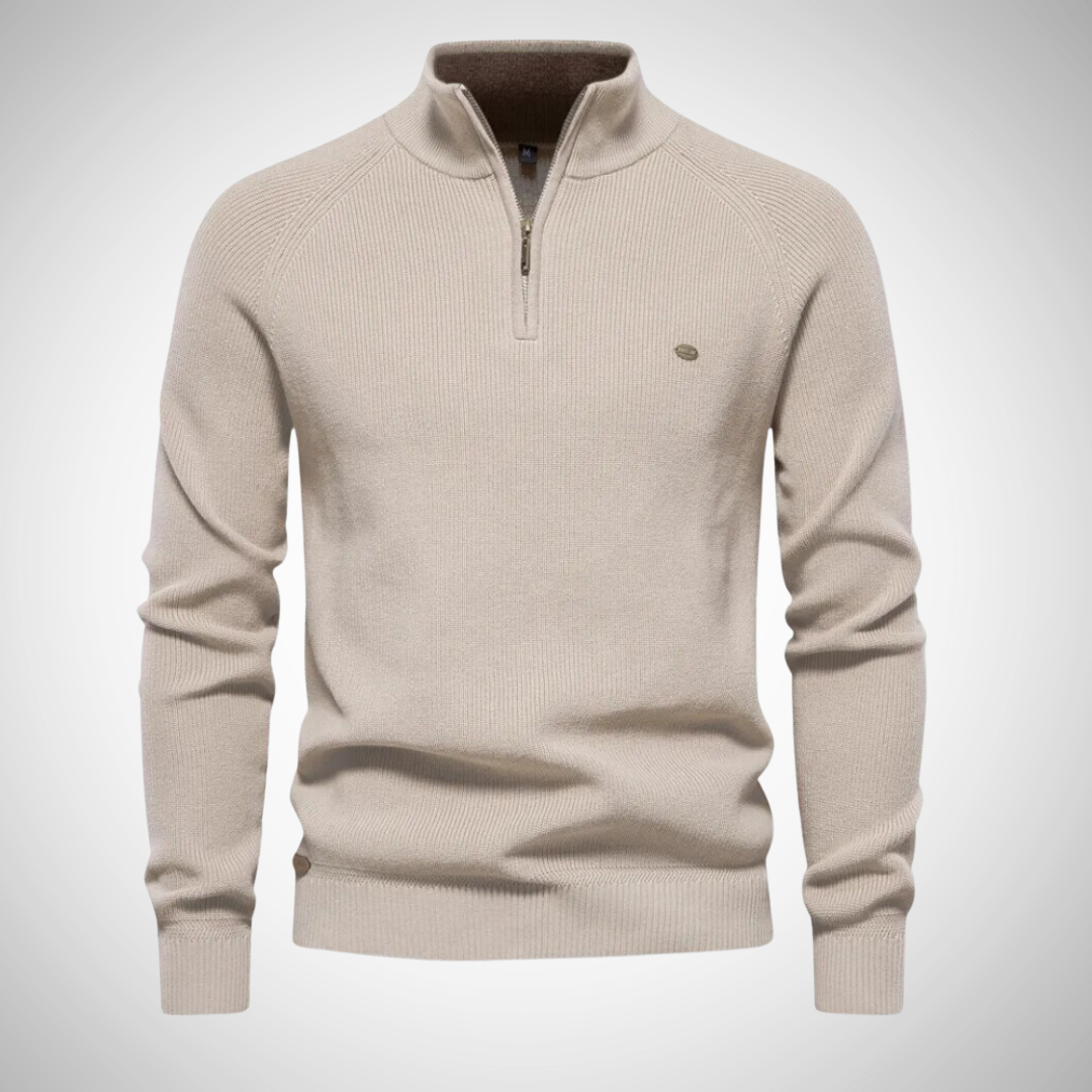 Classic quart zip sweater for men | Benois -2