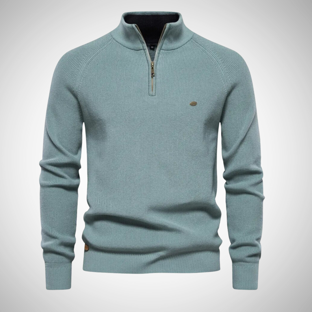 Classic quart zip sweater for men | Benois -5