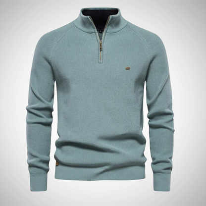 Classic quart zip sweater for men | Benois -5