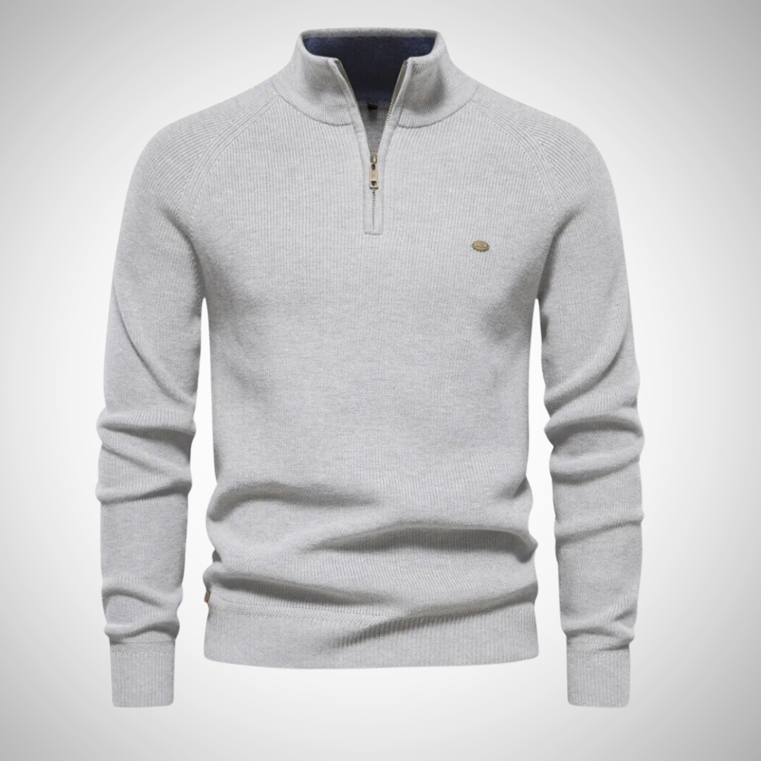 Classic quart zip sweater for men | Benois -4