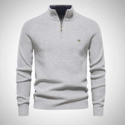 Classic quart zip sweater for men | Benois -4