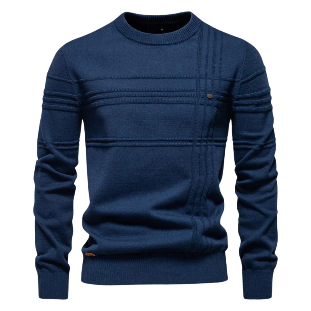 Pattern checked sweater for men | Bastien -5