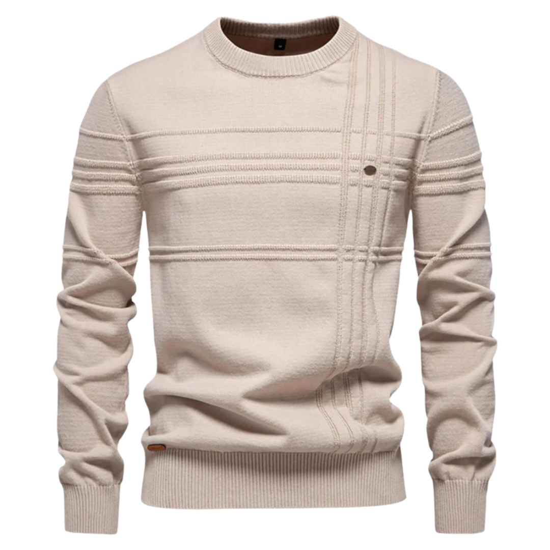 Pattern checked sweater for men | Bastien -7