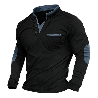 Elegant V-neck sweatshirt for men | Adrian -4
