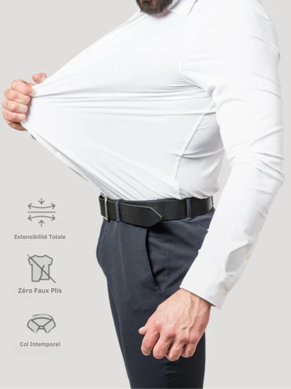 Fitted pleats shirt for men | Lorian -3