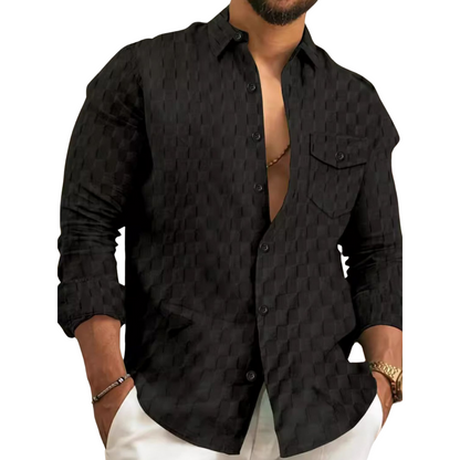 Up textured shirt for men -6