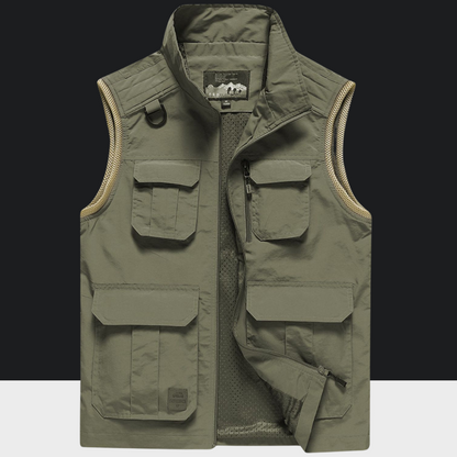 Utility multi-pocket vest for men -1