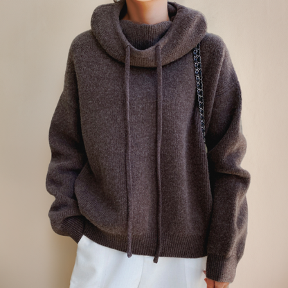 Soft cowl neck sweater for women | Maude -3