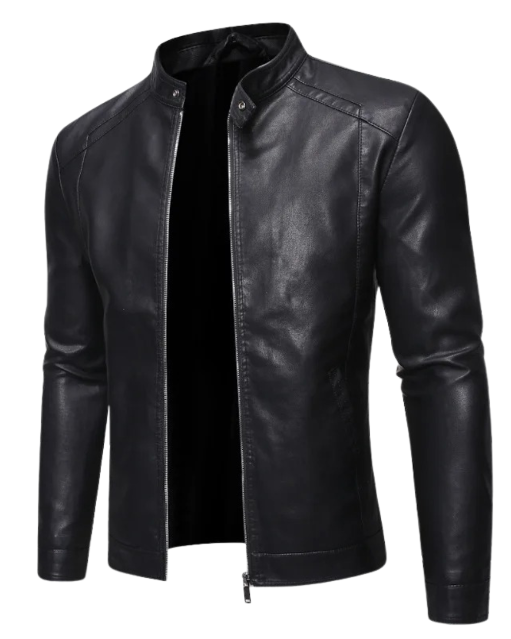 Elegant high collar jacket for men | Structured style -1