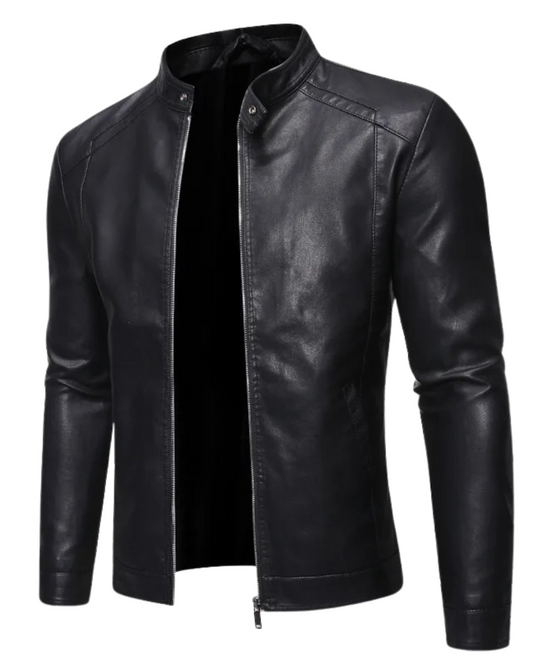 Elegant high collar jacket for men | Structured style -1