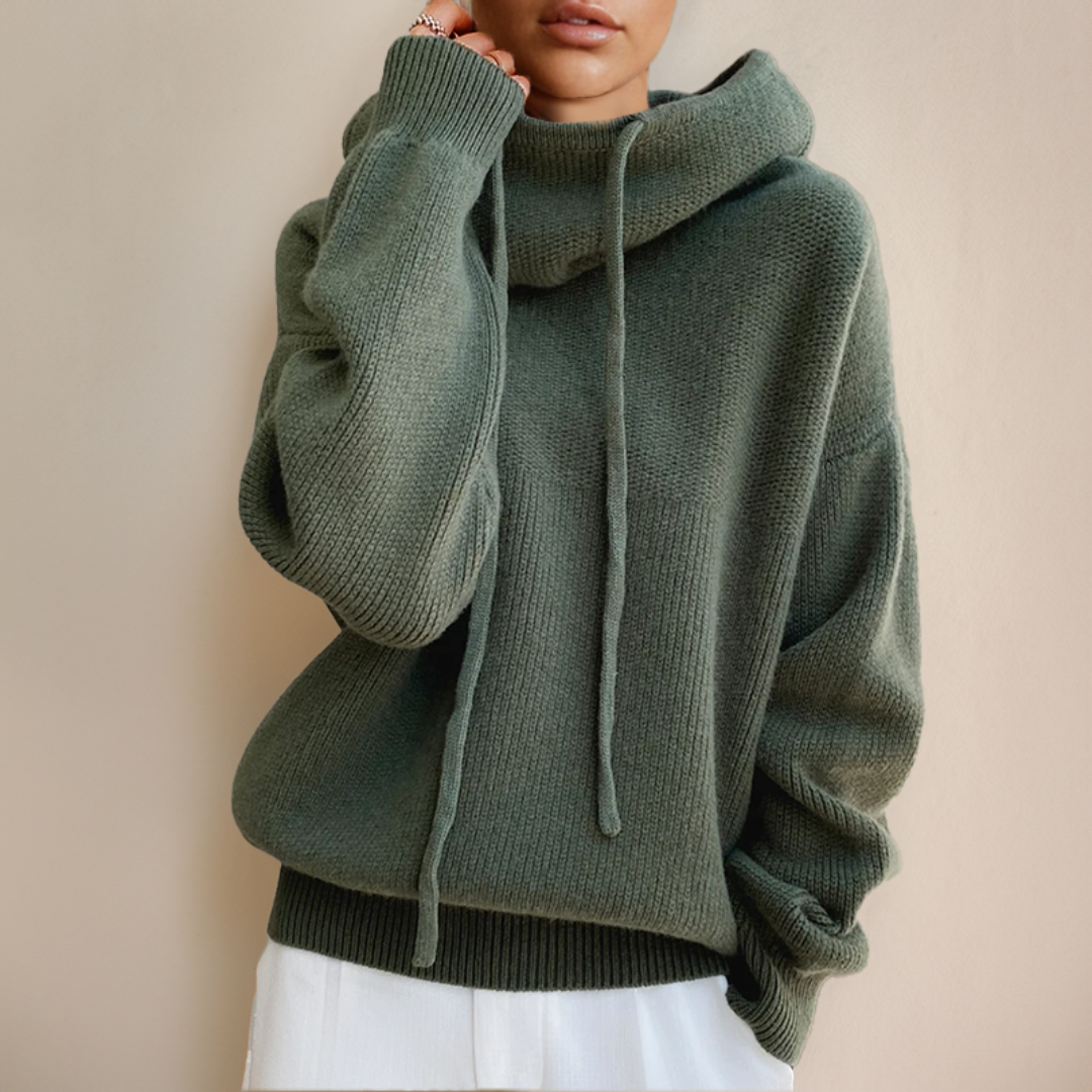 Soft cowl neck sweater for women | Maude -1