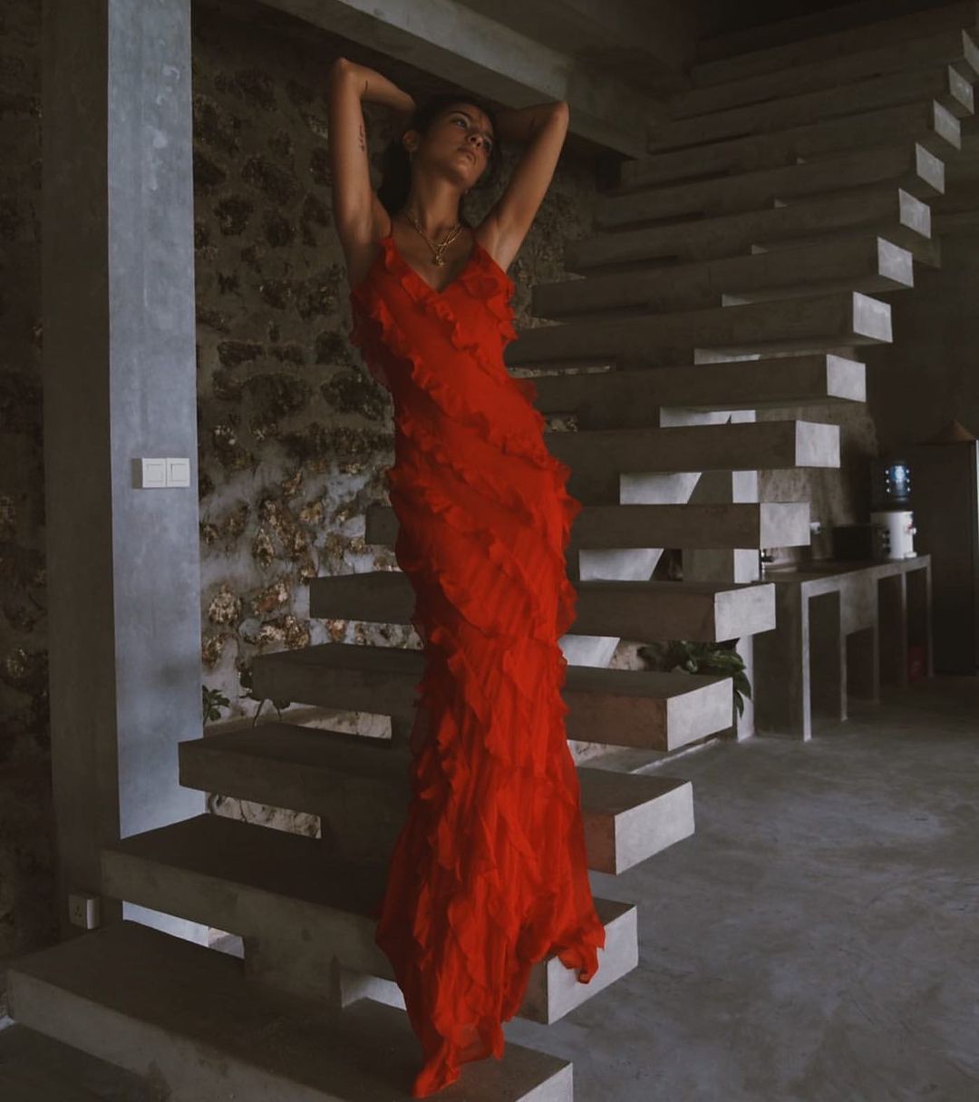 Elegant chiffon dress for women | Valentina -11