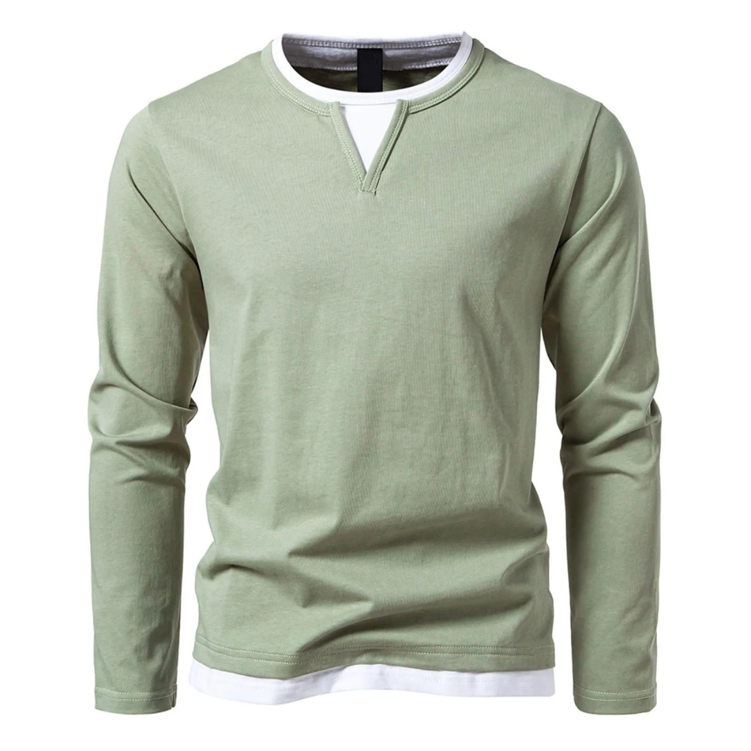 Casual long-sleeve t-shirt for men | Aaron -2
