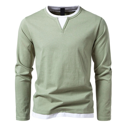Casual long-sleeve t-shirt for men | Aaron -2