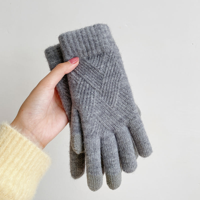 Winter textured gloves for women | Ruby -6