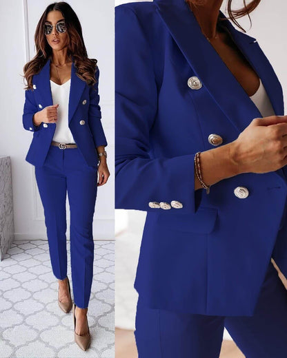 Women’s tailored pants suit set jacket for women | Elena -5