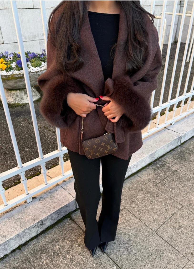 Elegant luxury coat for women | Cuffs Removables -14