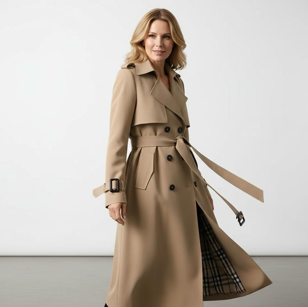 Trench elegant classic coat for women | Belted -10