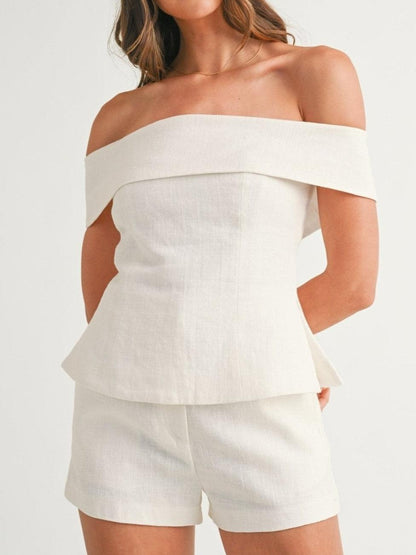 Women’s cropped button two-piece suit suit for women | Marlowe -3