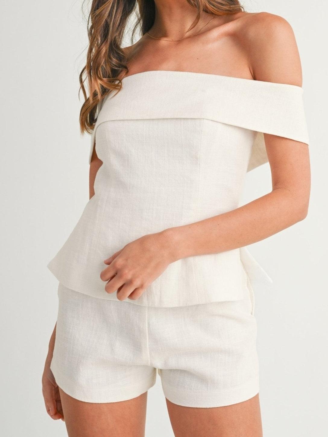 Women’s cropped button two-piece suit suit for women | Marlowe -8