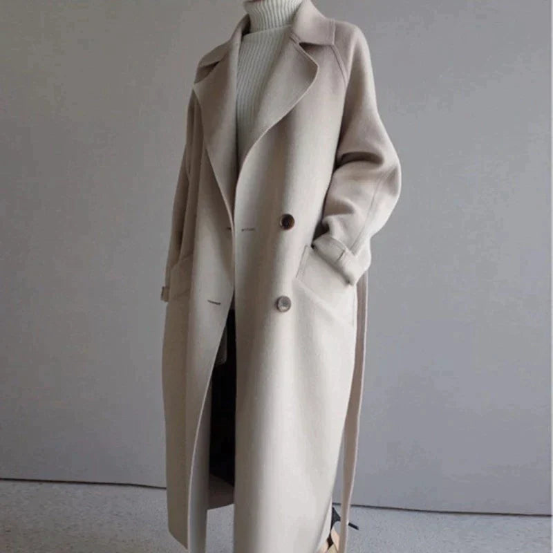 Long tailored winter timeless elegance coat for women | Seraphine -5