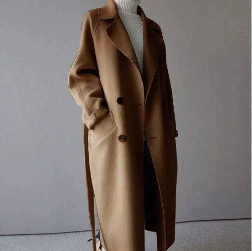 Long tailored winter timeless elegance coat for women | Seraphine -1