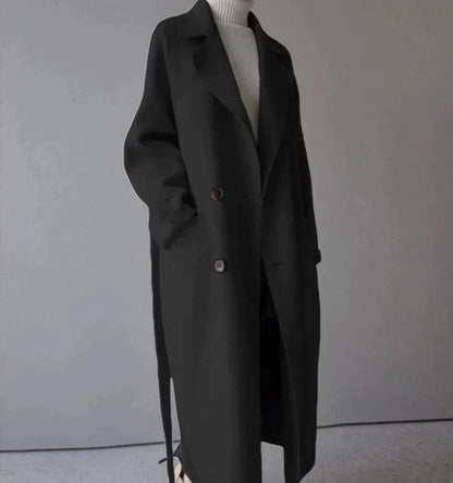Long tailored winter timeless elegance coat for women | Seraphine -2