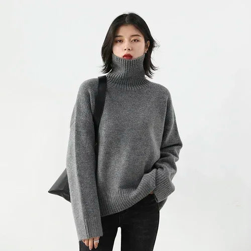 Sweater cosy turtleneck for women | Rosan -4