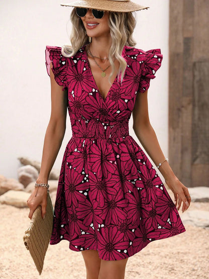 Short vibrant dress for women | Freja -3