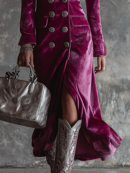 Long structured blazer dress for women | Isaline -3
