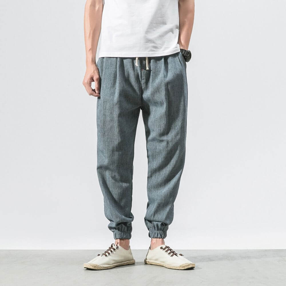 Comfort elastic waist trousers for men | Riku -11