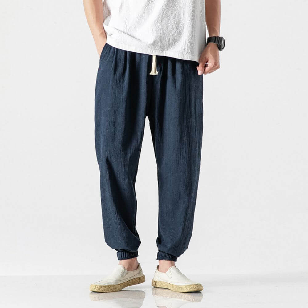 Comfort elastic waist trousers for men | Riku -2