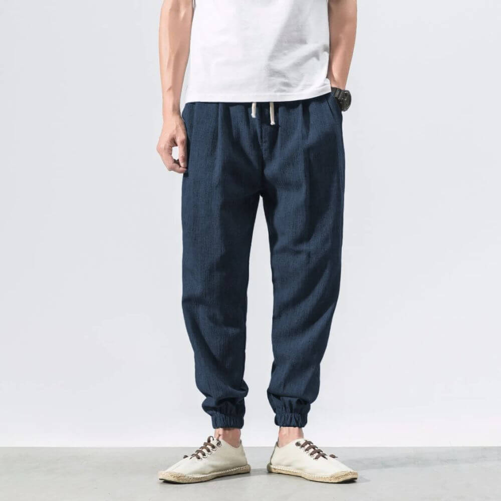 Comfort elastic waist trousers for men | Riku -18
