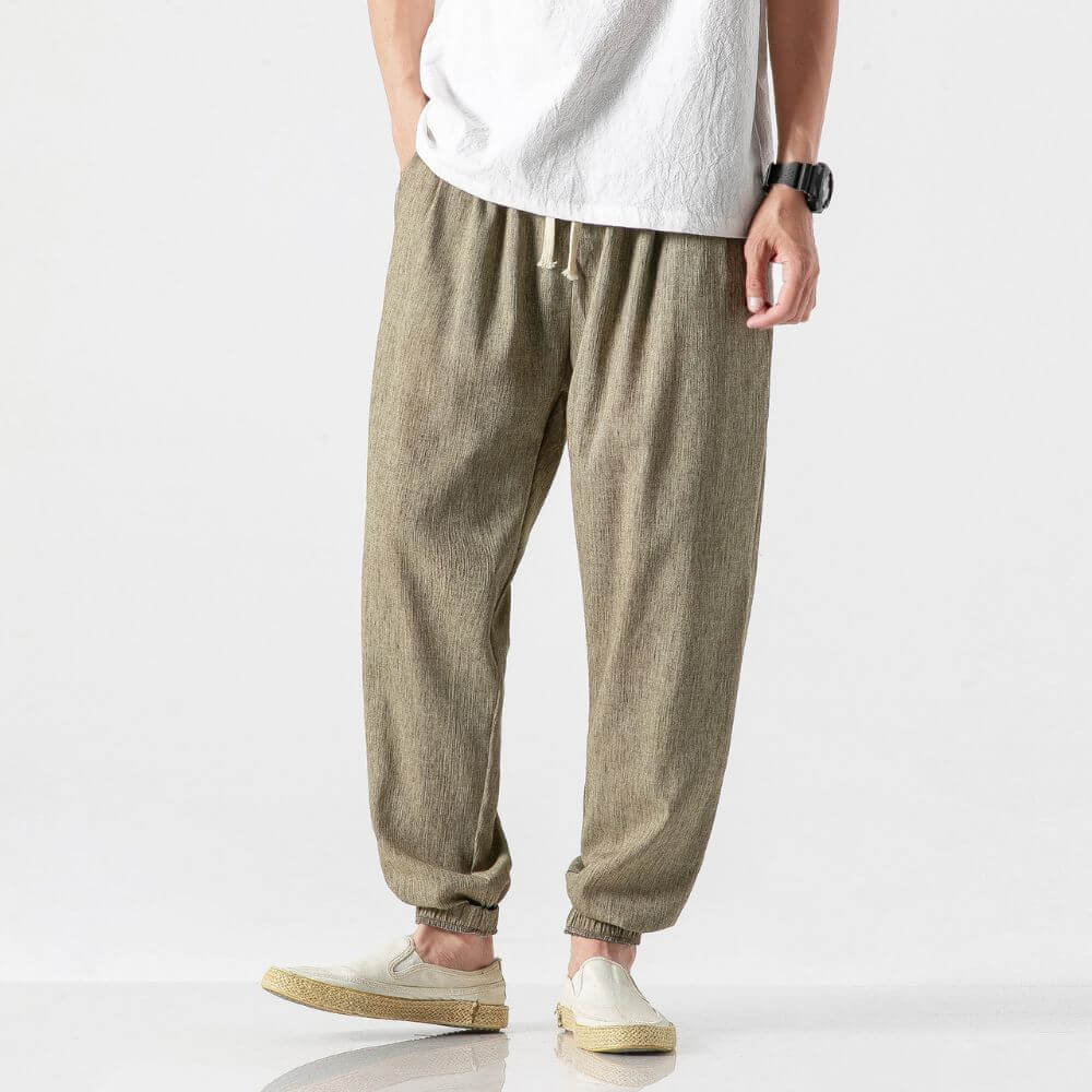 Comfort elastic waist trousers for men | Riku -17