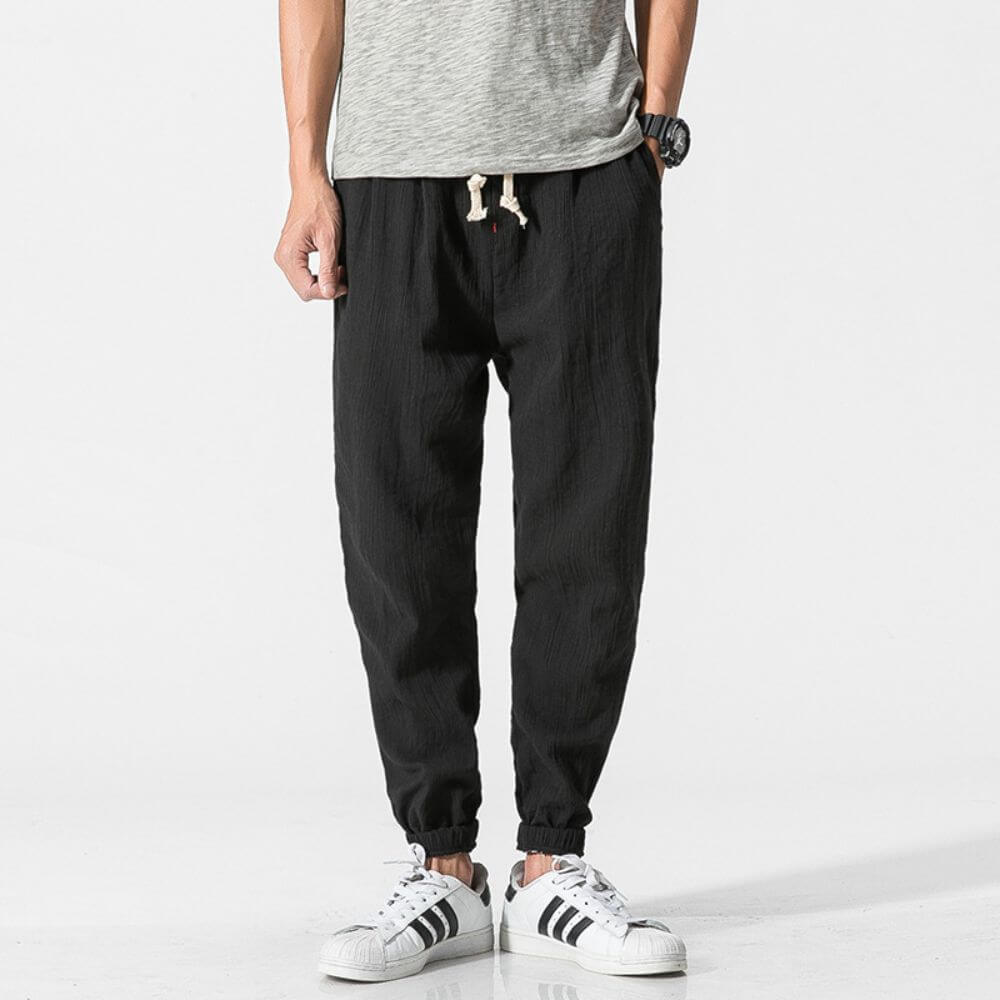 Comfort elastic waist trousers for men | Riku -7