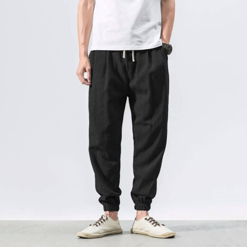 Comfort elastic waist trousers for men | Riku -6