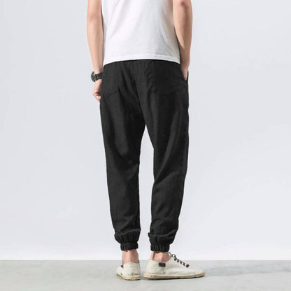 Comfort elastic waist trousers for men | Riku -8
