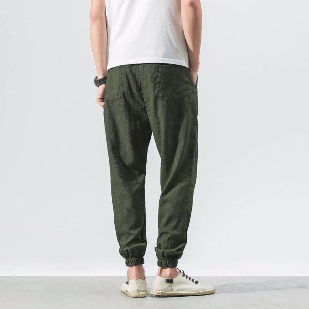 Comfort elastic waist trousers for men | Riku -5