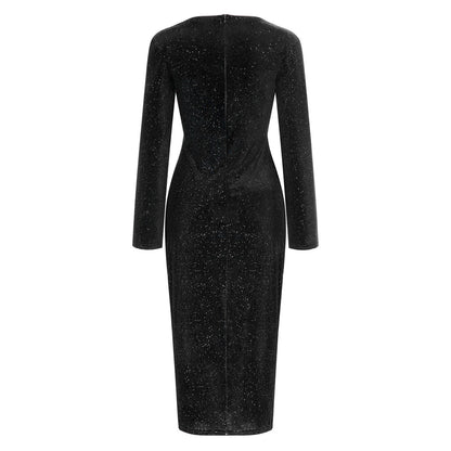 Wrap sequins dress for women | Selena -4