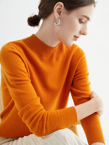 Turtleneck elegant cashmere sweater for women | Olenna -3