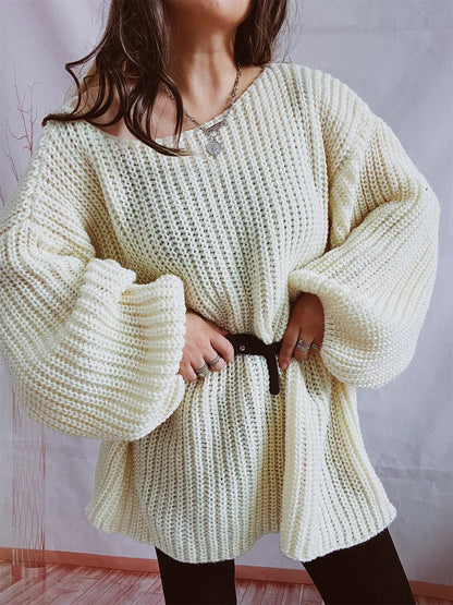Knit sweatere oversized sweater for women -3