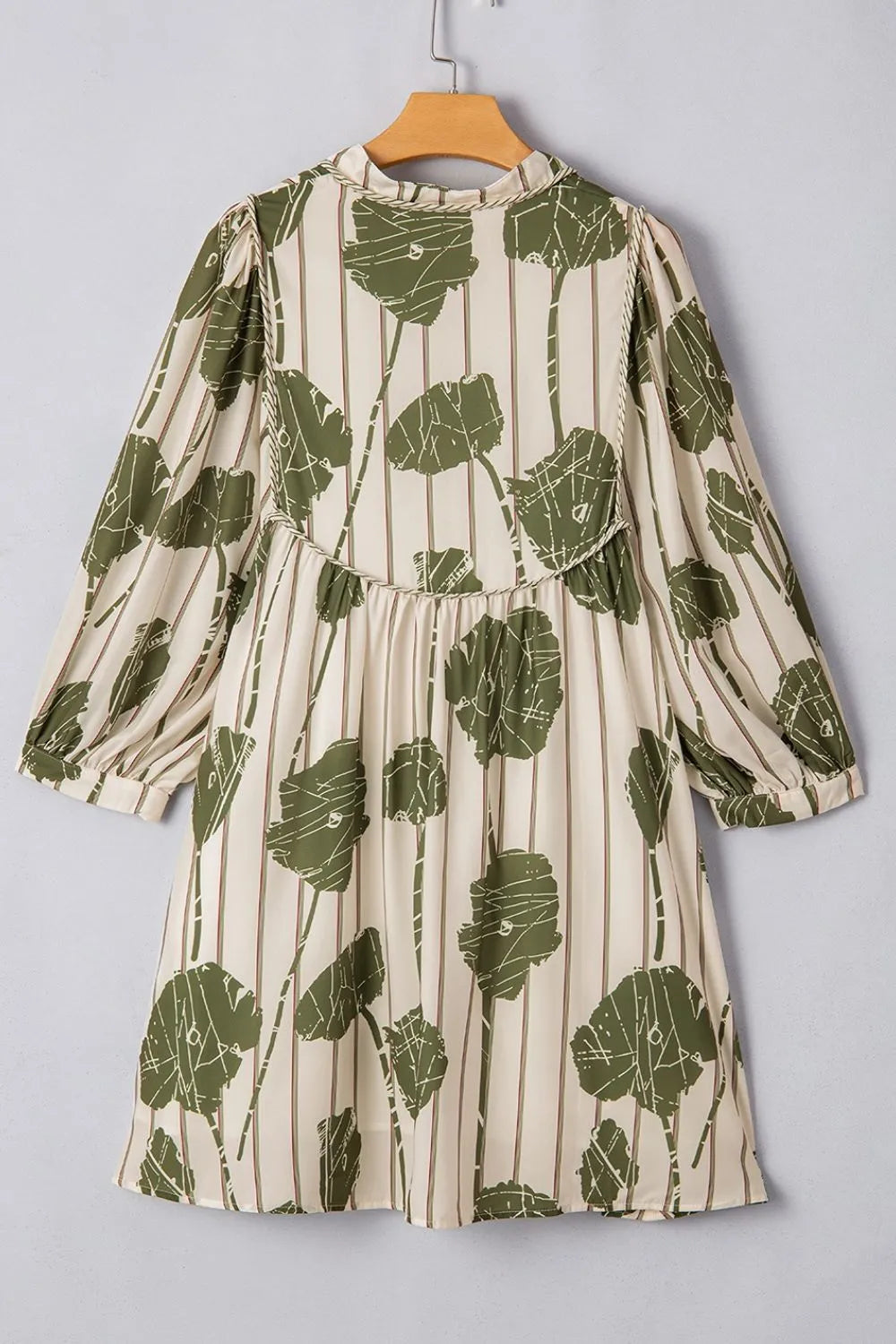 Long-sleeve tunic autumn printed size dress for women | Mini -10
