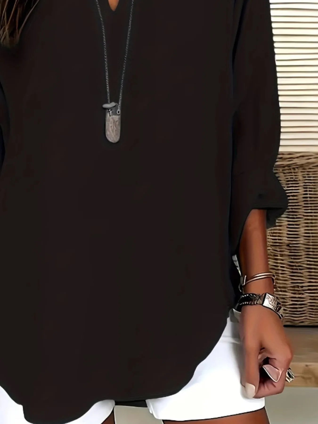Elegant long-sleeve blouse for women -13