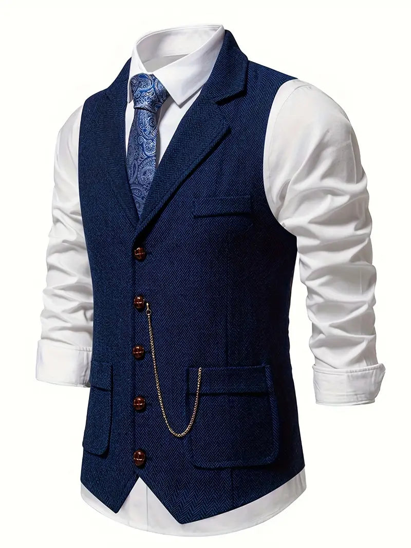 Elegant fitted cut vest for men | Valerio -3