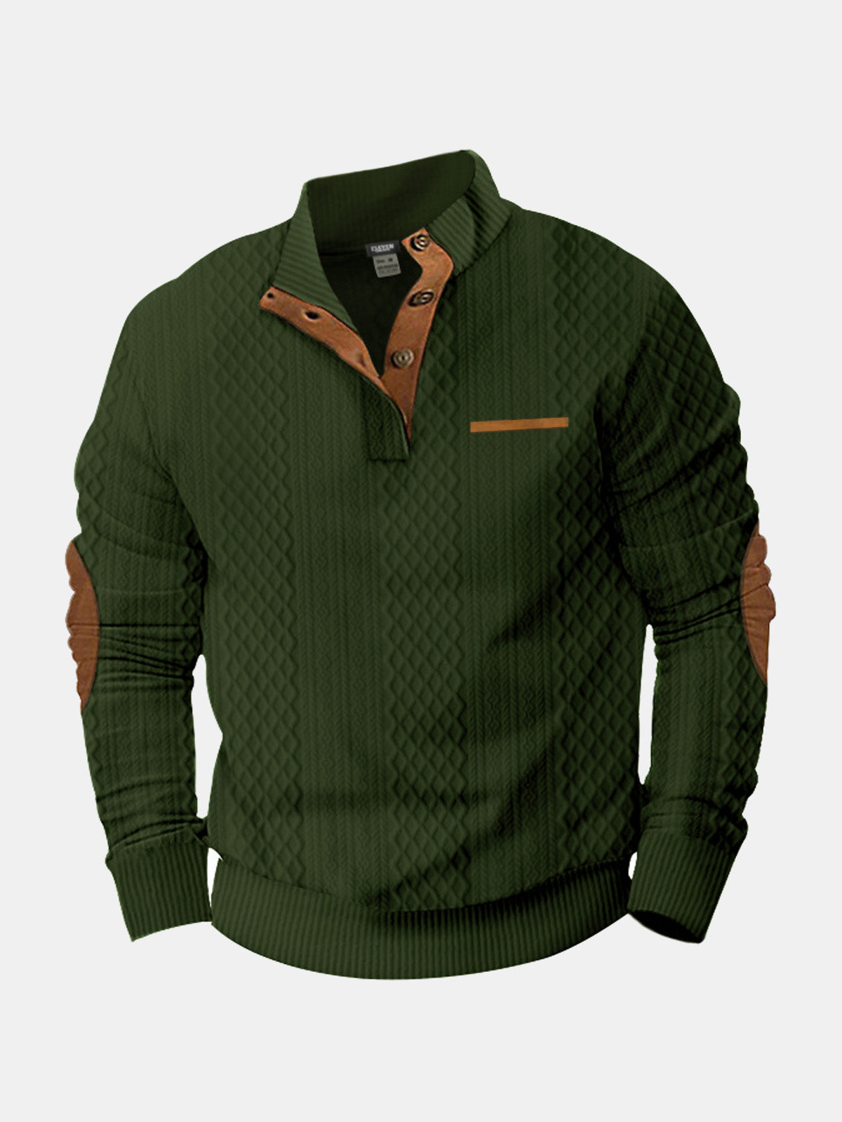 Knit cable-knit high collar structured sweater for men | Adrien -9