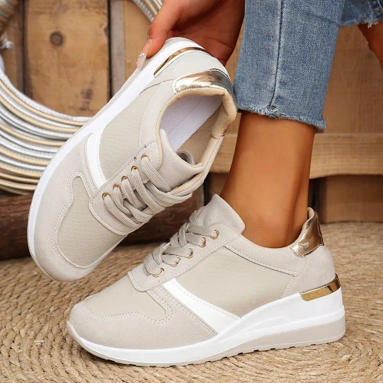 Wedges lace-up sneakers for women -2